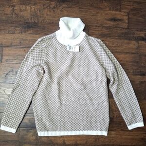 BNWT CREAM KAREN SCOTT SIZE LARGE SWEATER